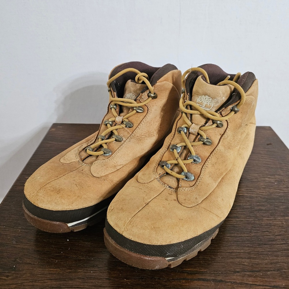 Timberland Euro Hiker Wheat Brown Nubuck Leather Hiking Boots 8706A Mens 11 M